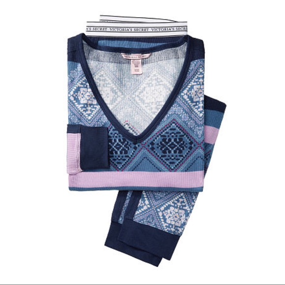 Victoria's Secret Other - VICTORIA'S SECRET The Thermal PJ Set Blue/Purple!.
